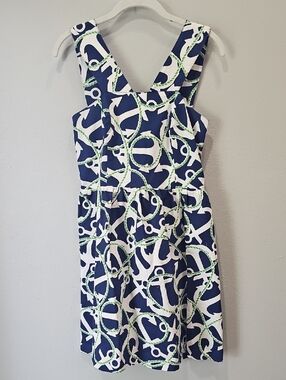 Mud Pie Anchor Dress With Tie Back Detail